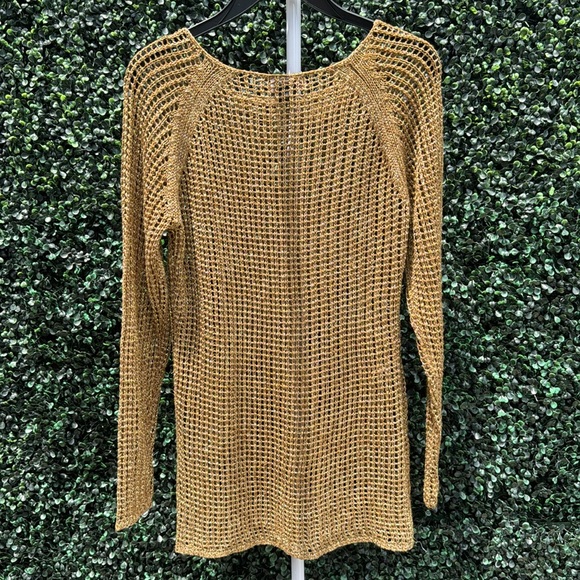 Y2K Questions by Say What Gold Shirt Size Small - Picture 2 of 5